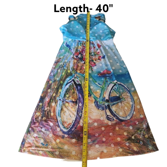 Leoma Lovegrove Bicycle Print "Art to Wear" Dress Size Small - Picture 14 of 16